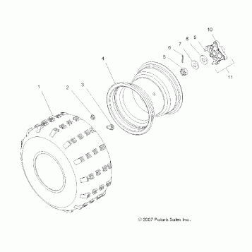 WHEELS, REAR - A10GJ52AA (49ATVWHEELREAR08OUT525S)