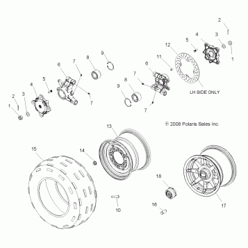 WHEELS, REAR - A08LH27AW/AX/AZ (49ATVWHEELREAR08SP3)