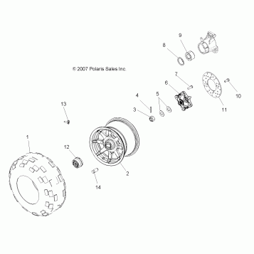 WHEELS, REAR - A09DN76AB/AL/AY (49ATVWHEELREAR08SPTRG800)