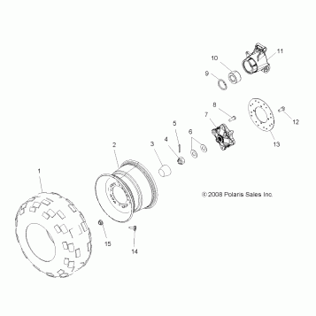 WHEELS, REAR - A11CF76AA (49ATVWHEELREAR096X6)