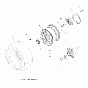WHEELS, REAR and HUB - A11DX85AF/AG/AZ (49ATVWHEELREAR10SPXP850)