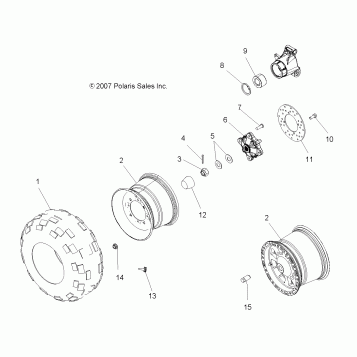 WHEEL, REAR - A07TH76AU/TN76AF/AL/AU (49ATVWHEELREARX2500EFI)