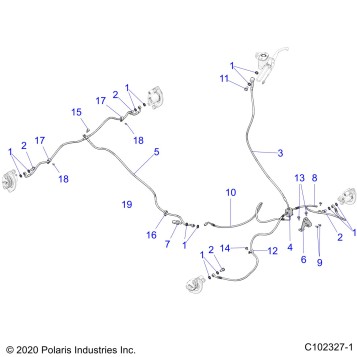 BRAKES, BRAKE LINES - A20SYE95AD/CAD (C102327-1)