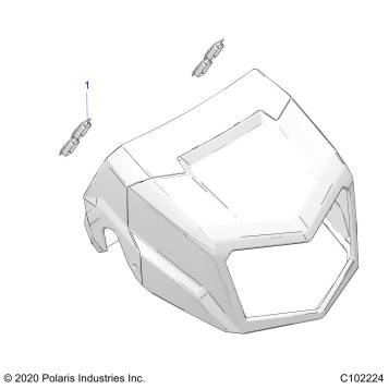 BODY, HEADLIGHT POD, PLUGS - A24SHR57AM (C102224)