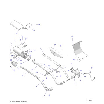 ENGINE, EXHAUST - A25SKE57A1 (C102645)