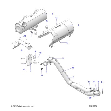ENGINE, EXHAUST - A25SXM95AL (C0210571)