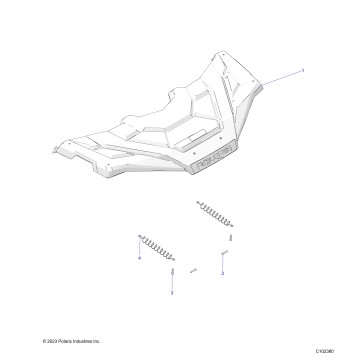 BODY, FRONT STORAGE COVER - A22SEK57AD (C102380)