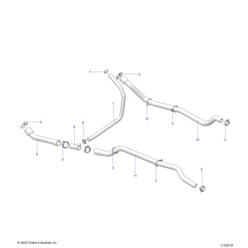 ENGINE, COOLING SYSTEM, HOSES - A25SDA57A7/E57A4 (C102518)