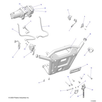BODY, FRONT BUMPER WINCH and MOUNTING - A25SXM95AL (C102463)