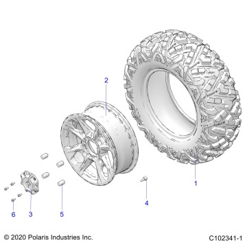 WHEELS, FRONT - A24SLZ95AH (C102341-1)