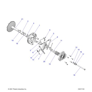 DRIVE TRAIN, PRIMARY CLUTCH - A26SXZ85A9/AN/AZ (C0211133)