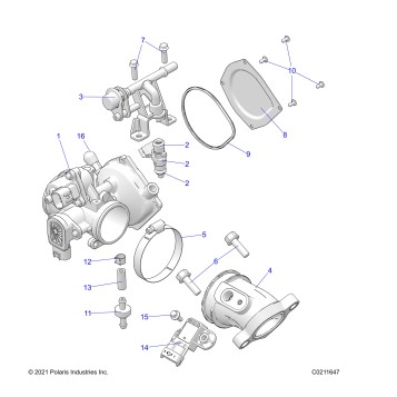ENGINE, THROTTLE BODY and FUEL RAIL - A26SDA57A7 (C0211647)