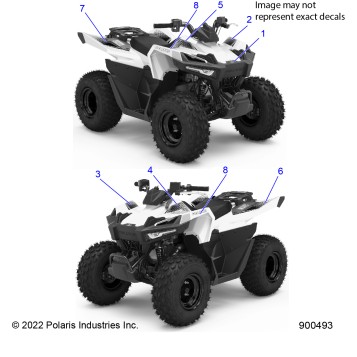 BODY, DECALS, GRAPHICS - A23HBB07B3/B7 (900493)