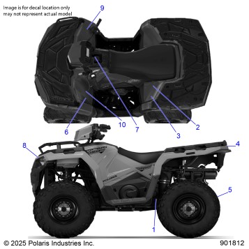 BODY, DECALS STANDARD - A26SEA50B1/B4 (901812)