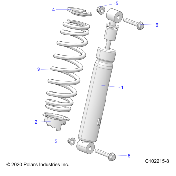 SUSPENSION, SHOCK, FRONT - A25SXM95AL (C102215-8)