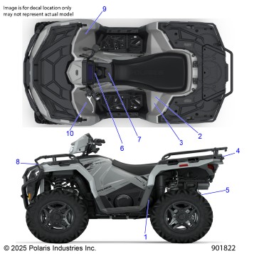 BODY, DECALS, STANDARD - A26SHR57AG (901822)