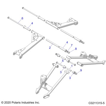 SUSPENSION, REAR CONTROL ARM MOUNTING - A23SVA85A3 (C0211315-5)