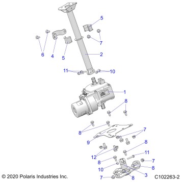STEERING, STEERING POST ASM. - A25SXM95AL (C102263-2)