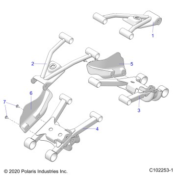 SUSPENSION, REAR CONTROL ARMS - A25SHY57AL/AN (C102253-1)