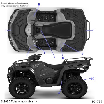 BODY, DECALS, STANDARD - A26SEZ57AB (901785)