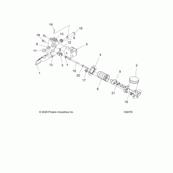 BRAKES, PEDAL AND MASTER CYLINDER MOUNTING - A21HAB15A2/B2 (102079)