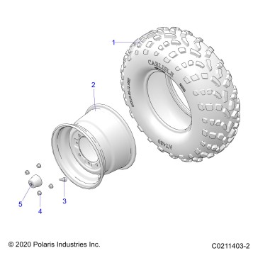 WHEELS, REAR TIRE - A26SEE50B1/B4 (C0211403-2)