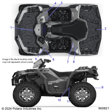 BODY, DECALS GENERAL - A26SXR95AG (900821)