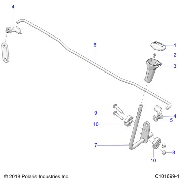 DRIVE TRAIN, GEAR SELECTOR - A20SHD57A9 (C101699-1)