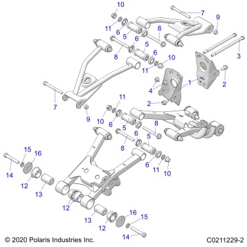 SUSPENSION, REAR CONTROL ARM, MOUNTING - A24SHR57AM (C0211229-2)