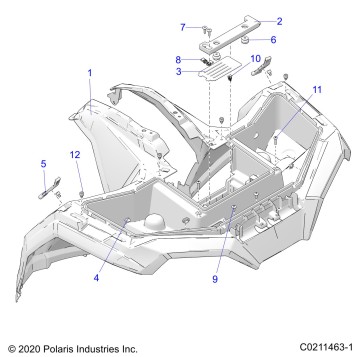 BODY, FRONT CAB - A21SEG50A1/A5/CA1/CA5 (C0211463-1)