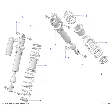 SUSPENSION, SHOCK, FRONT - A25SGE95AT (C102723)