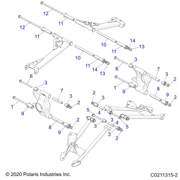 SUSPENSION, REAR CONTROL ARM MOUNTING - A20SXE95AG/CAG (C0211315-2)