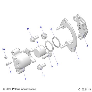 BRAKES, CALIPER, FRONT - A22SXN85A4 (C102211-3)