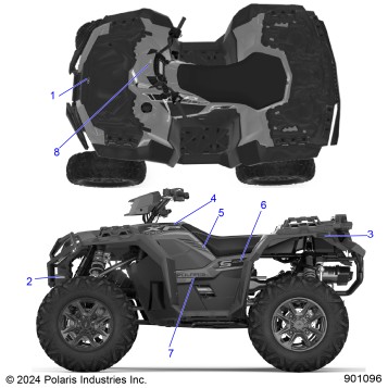 BODY, DECALS, GRAPHIC - A25SLZ95AF (901096)