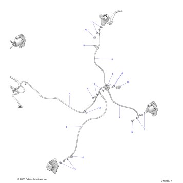 BRAKES, BRAKE LINES, FRONT - A24S6E57A1 (C102357-1)