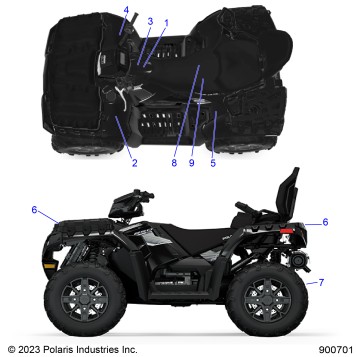 BODY, DECALS STANDARD - A24SYE85AL (900701-01)