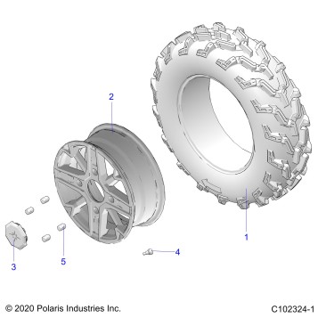 WHEELS, FRONT - A21SXD95A9/CA9 (C102324-1)