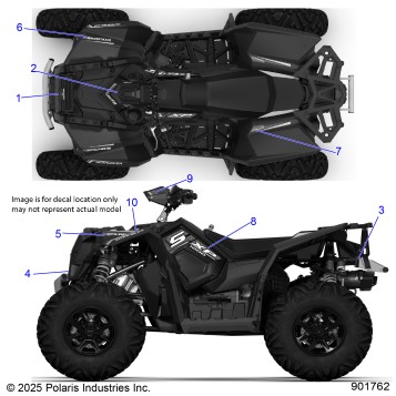BODY, DECALS, GRAPHIC - A26SGE95AB (901762)