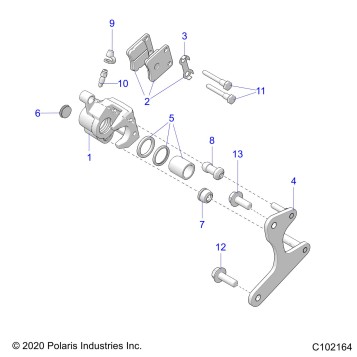 BRAKES, CALIPERS, REAR - A23HBBO7B3/B7 (C102164)