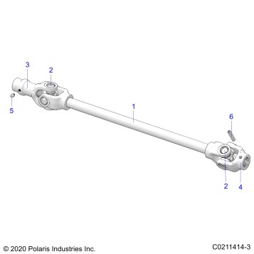 DRIVE TRAIN, FRONT PROP SHAFT - A24SHR57AM (C0211414-3)