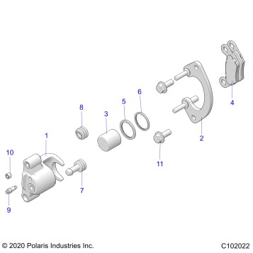 BRAKES, REAR CALIPER - A21SXE95AG/CAG (C102022)