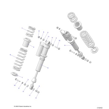 SUSPENSION, SHOCK, REAR - A23SGE95AN (C102432)