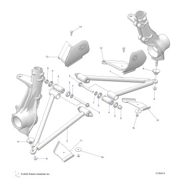 SUSPENSION, A-ARM and STRUT MOUNTING - A25SEK57A4 (C102414)