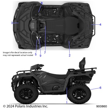 BODY, DECALS, STANDARD - A26SDA57A7 (900860)