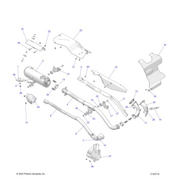 ENGINE, EXHAUST - A25SEE57B1/B3/B6/B9 (C102710)
