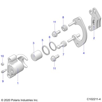 BRAKES, CALIPER, REAR - A22SXN85A4 (C102211-4)