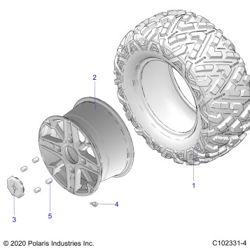 WHEELS, REAR - A21SXZ85AN (C102331-4)