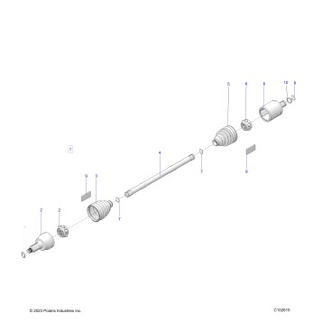 DRIVE TRAIN, FRONT DRIVE SHAFT - A26SDA57A7 (C102615)