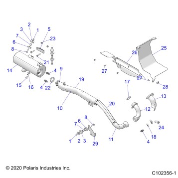 ENGINE, EXHAUST - A24S6E57A1 (C102356-1)