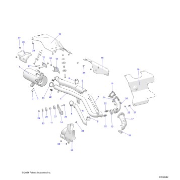 ENGINE, EXHAUST - A25SEE50B1/B3 (C102682)